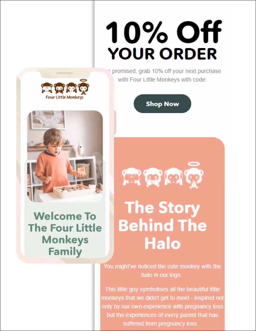Four Little Monkey Template Design