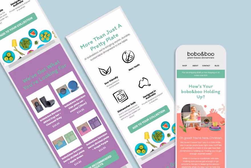 Bobo & Boo email design
