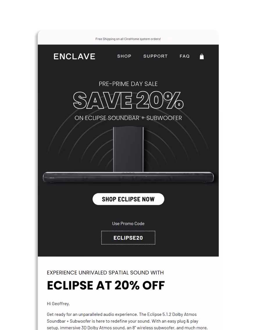 Enclave Audio - Pre Prime day Sale