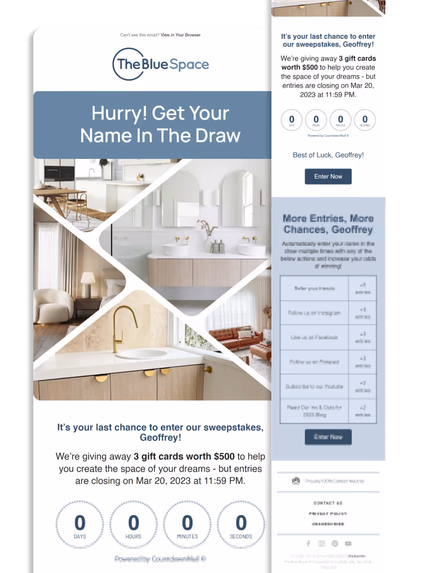 The Blue Space - Lucky draw