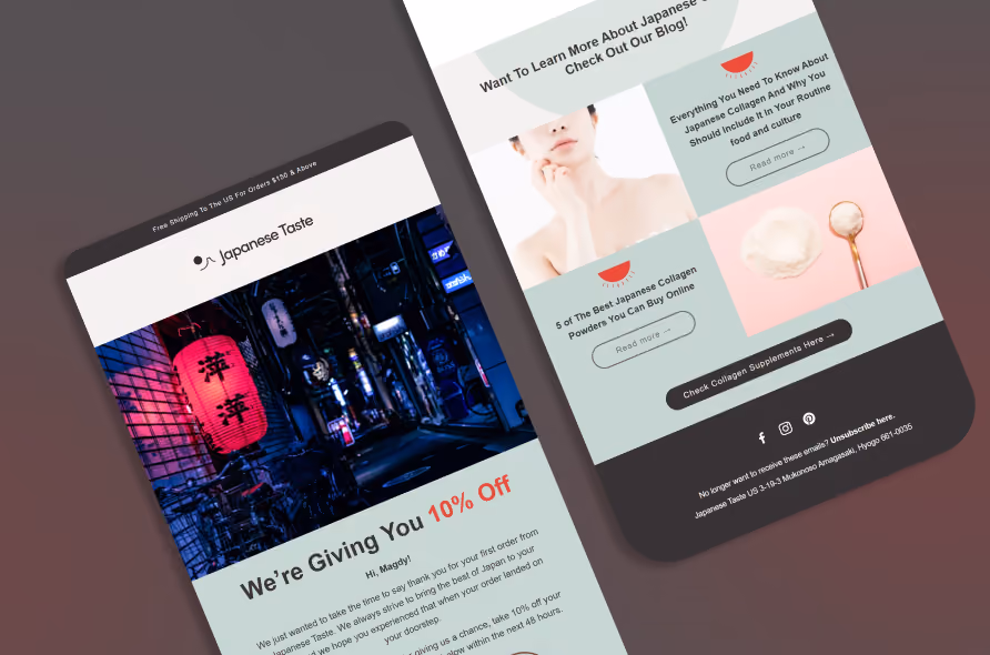 Japanese Tastes Email Flow