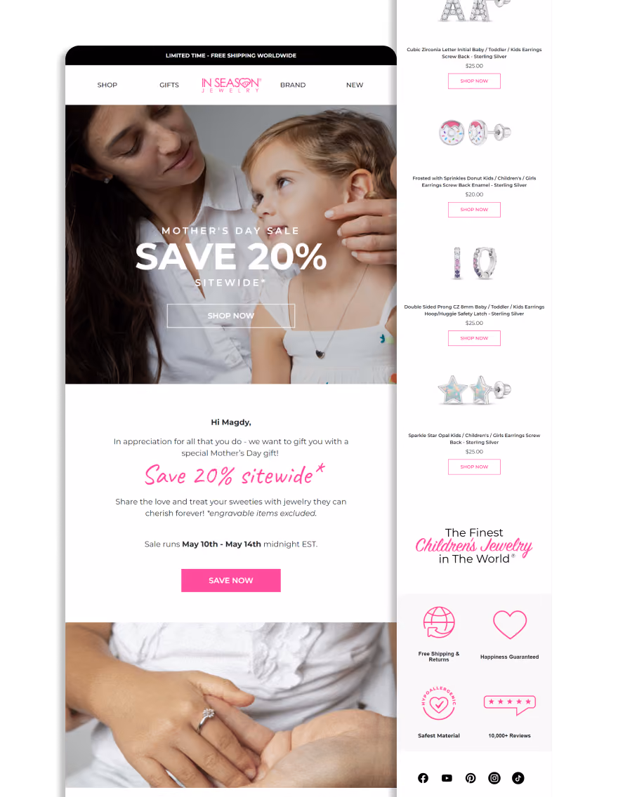 In Season Jewelry - Mother's Day Sale