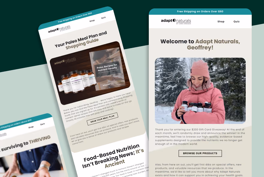 Adapt Naturals Email Design 