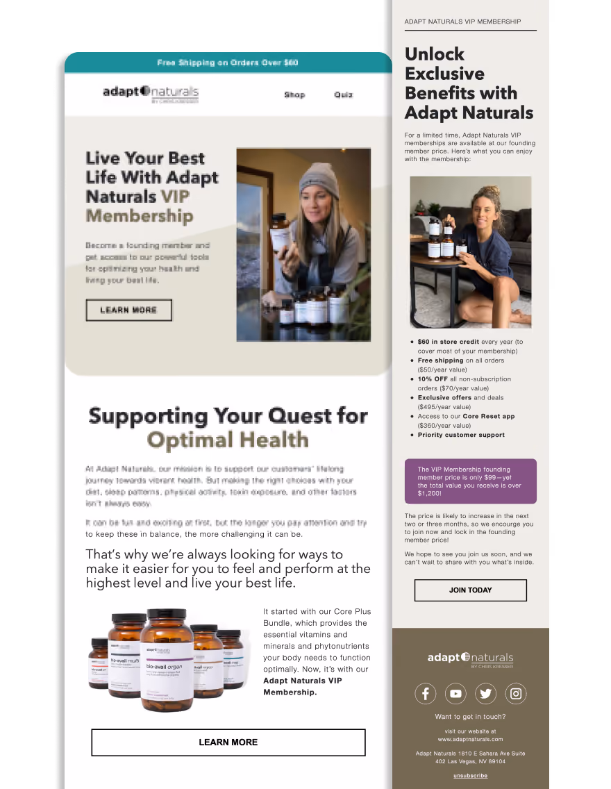 Unlock Exclusive Benefits - Adapt Naturals