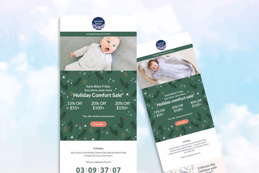 Nested Bean email design