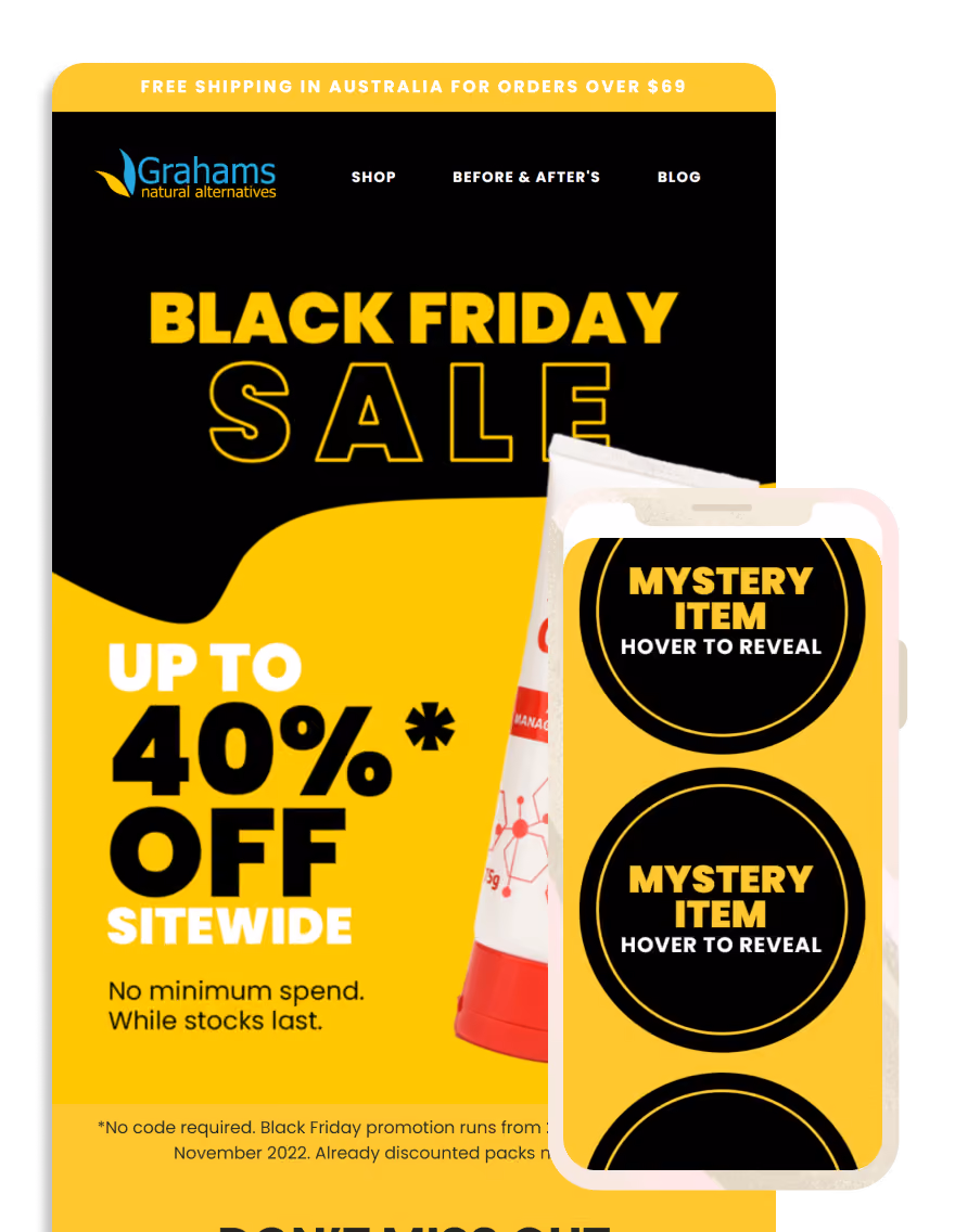 Grahams Naturals - Black Friday Sale