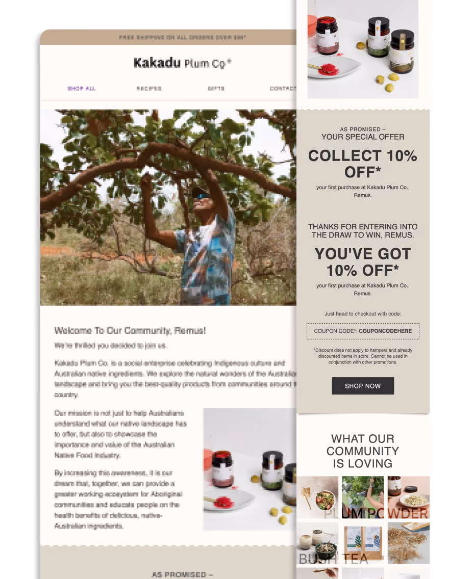 Kakadu Plum Co Email Template
