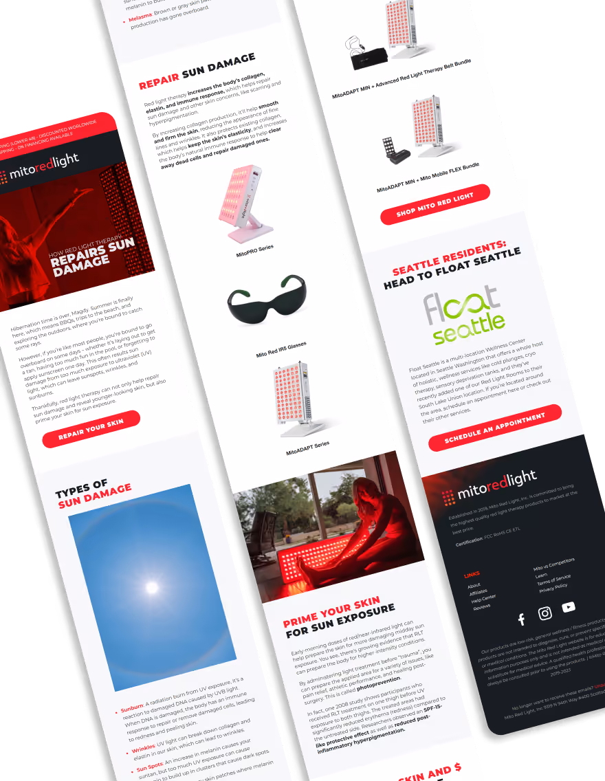Mitro Redlight Repair Sun Damage Skin Products