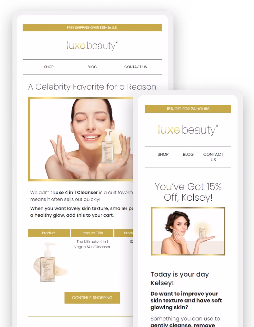 Luxe Beauty Email Template