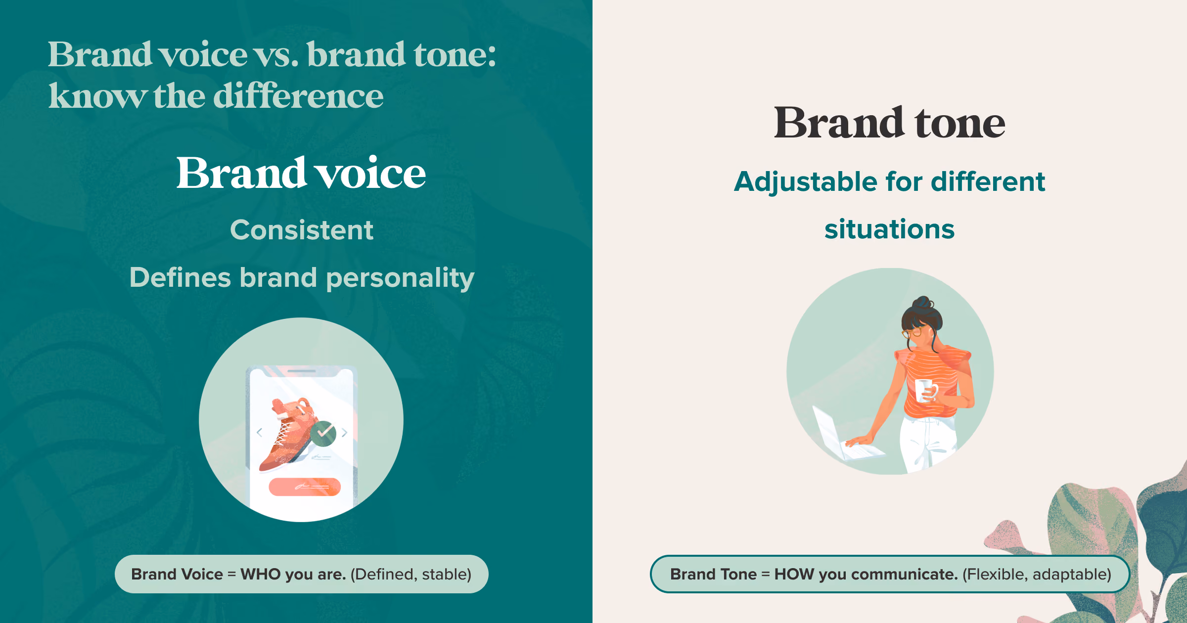 Brand voice vs Brand tone