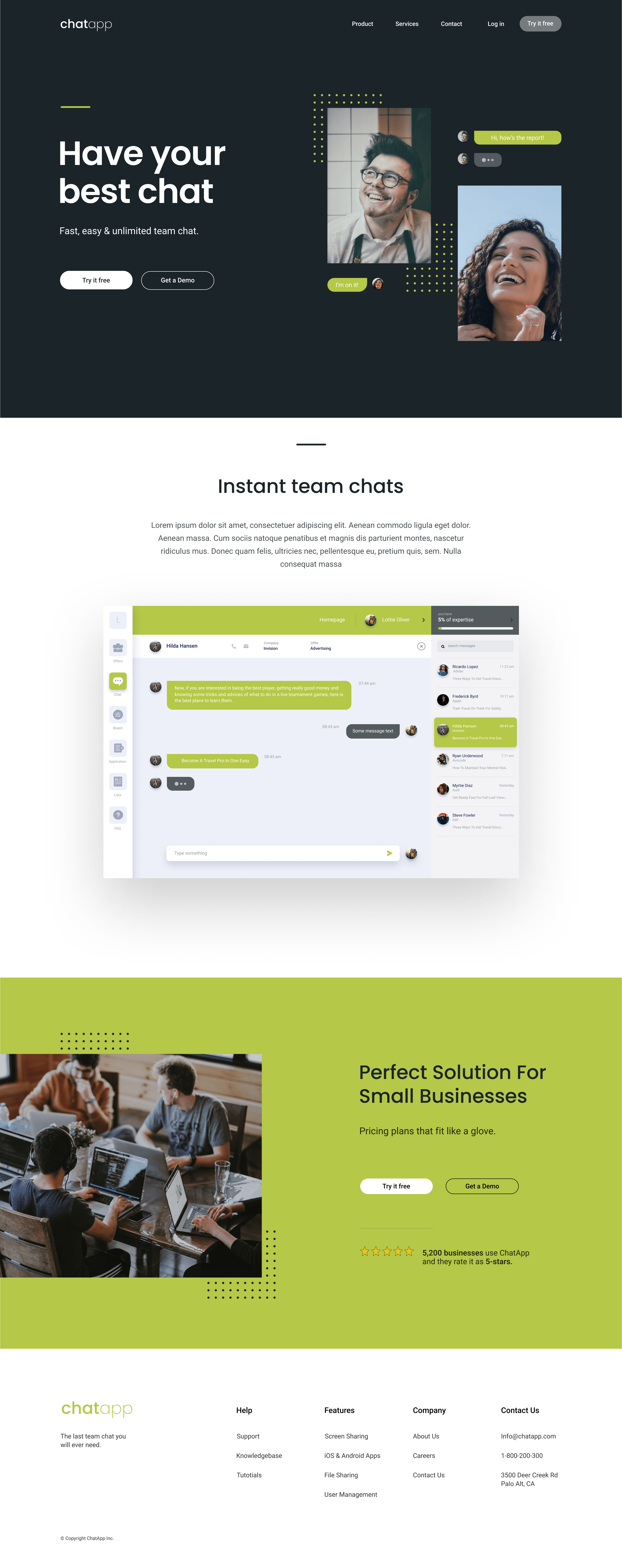 A screenshot of web page