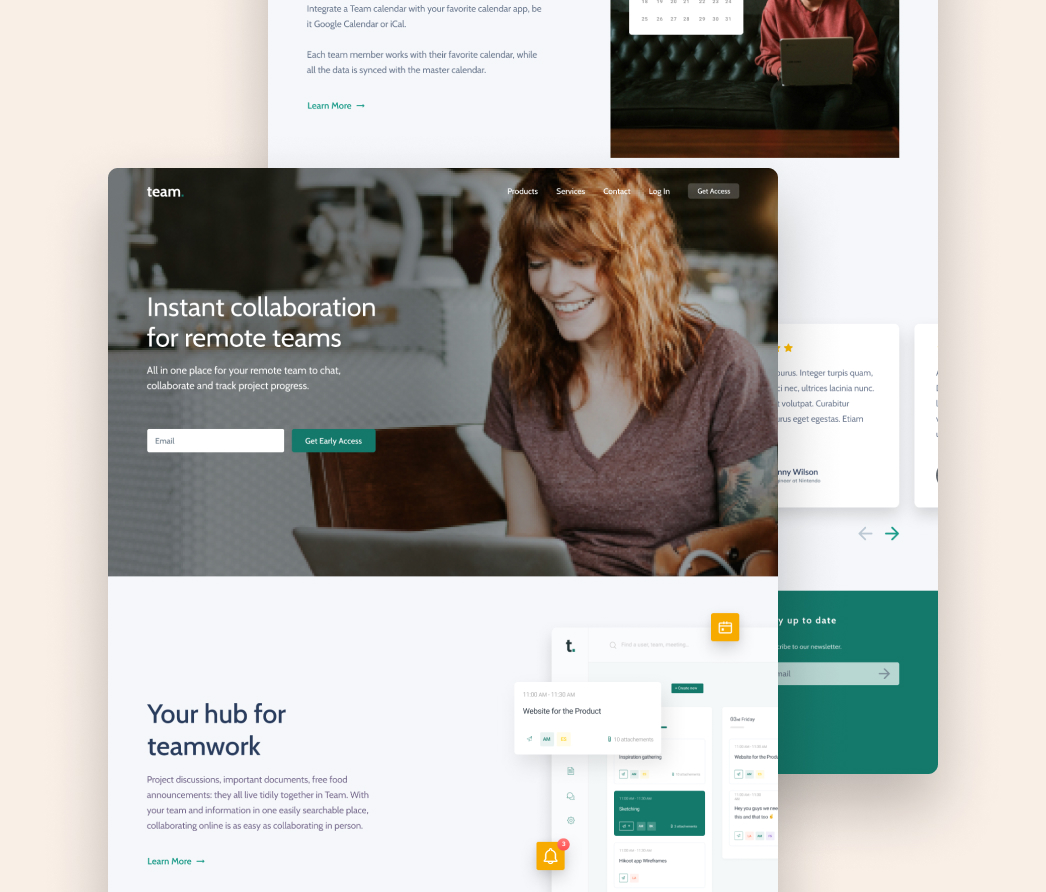 A mockup of a project