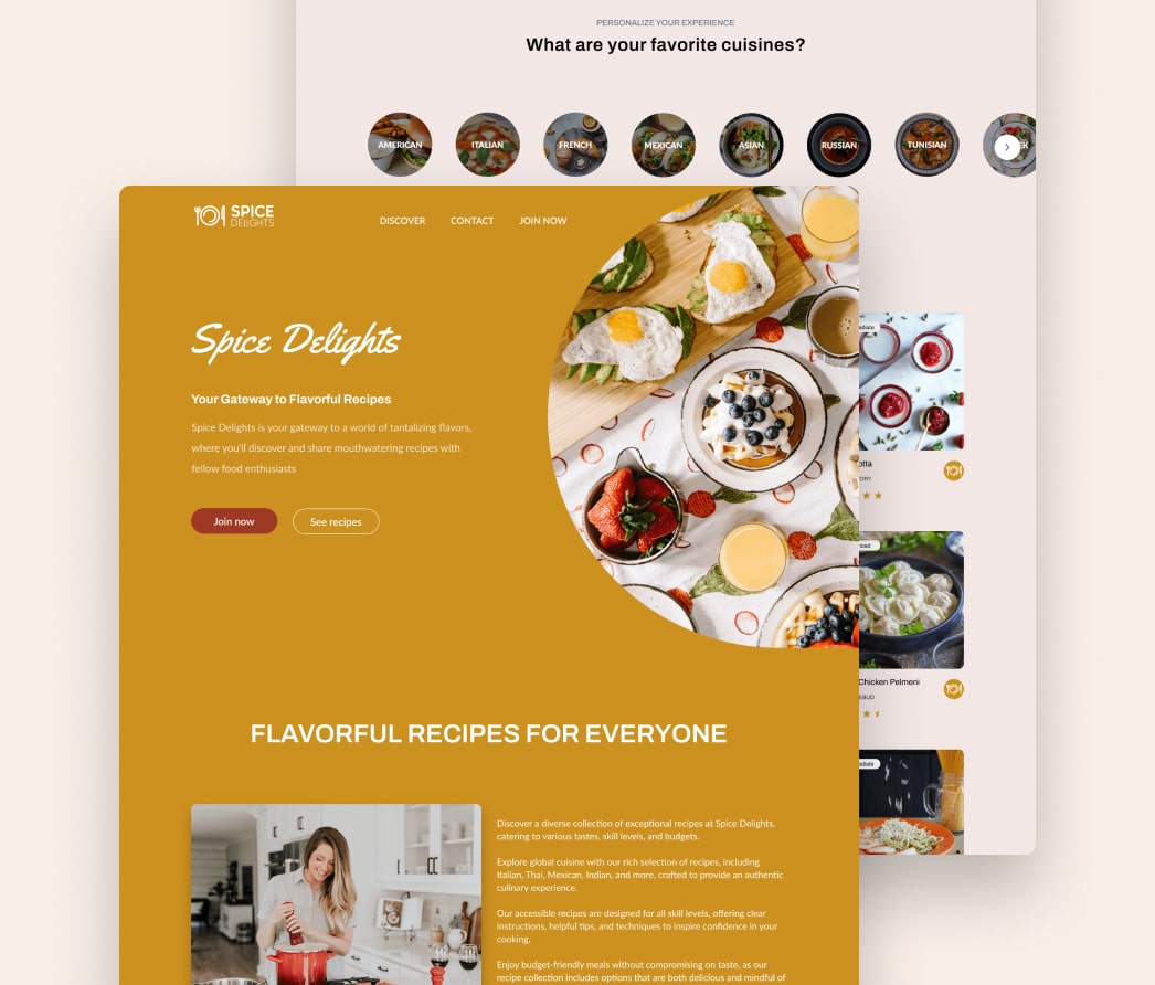 A mockup of a project