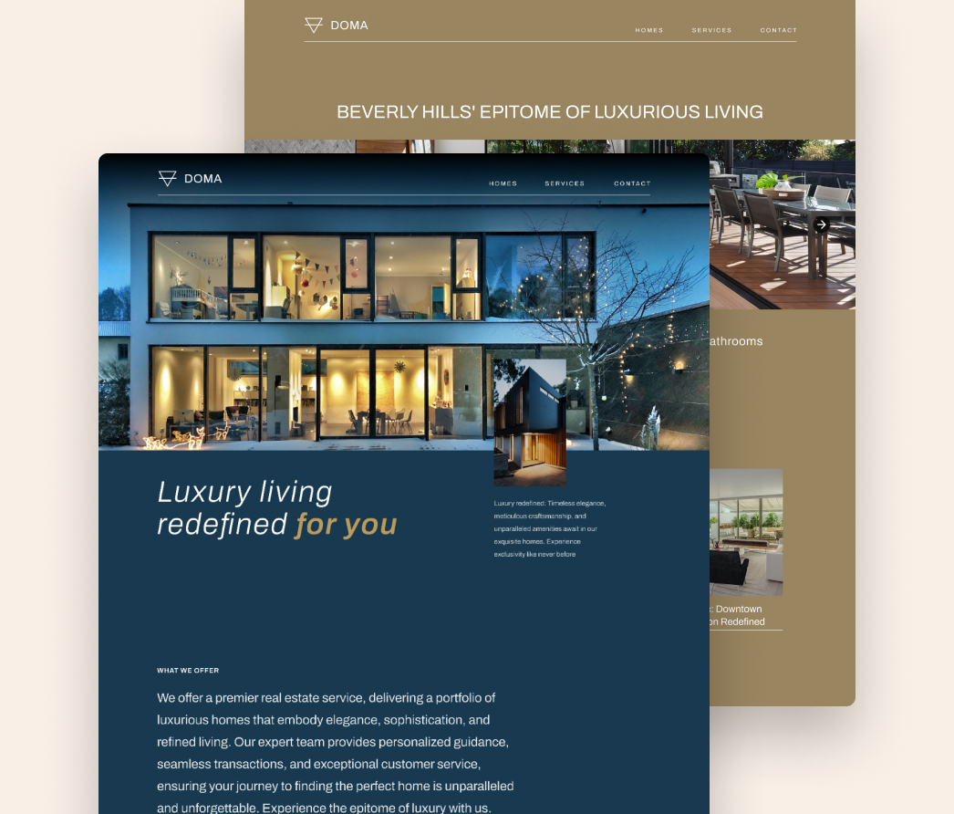 A mockup of a project
