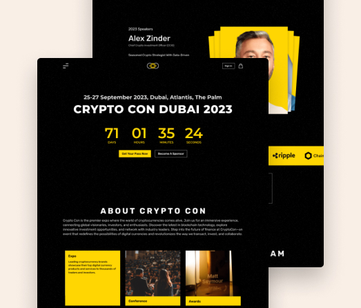 A mockup of a project