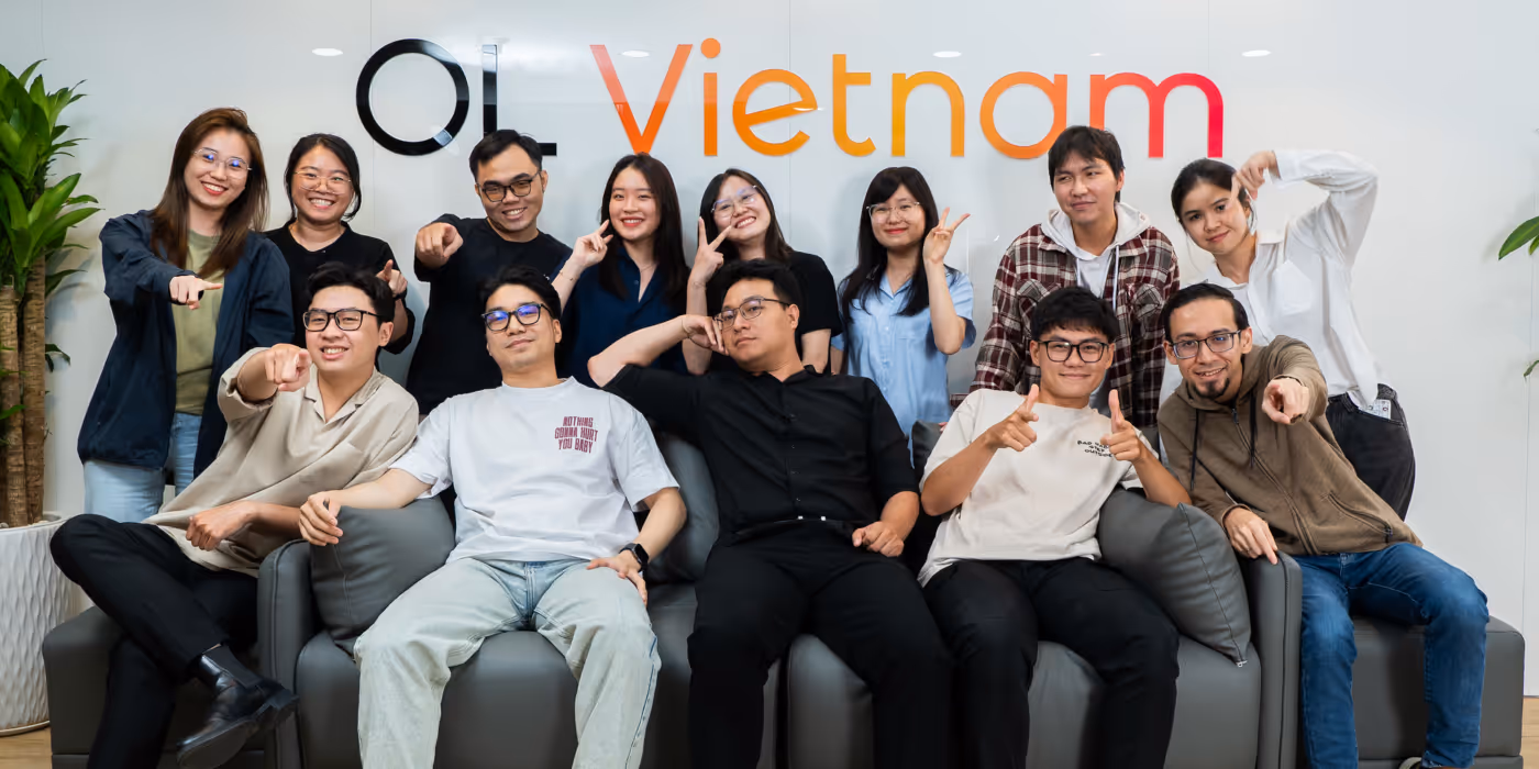 Orange Logic employee with glasses