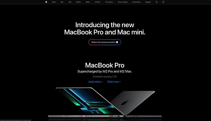Apple website
