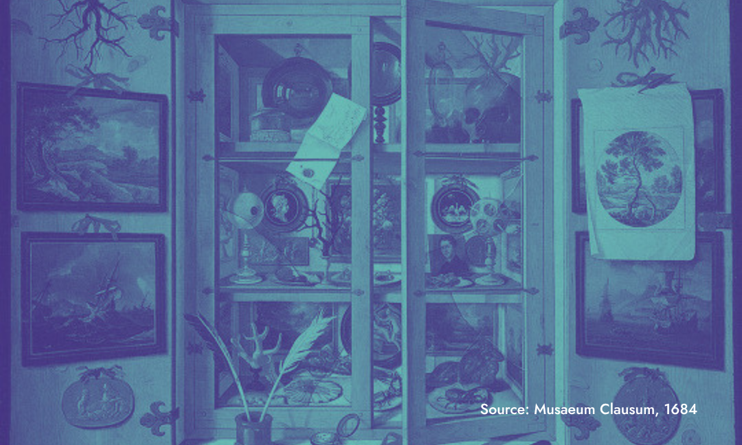 A cabinet filled with esoterica.