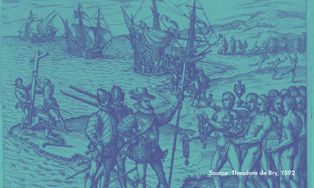 An illustration of a massive battle in front of a castle.