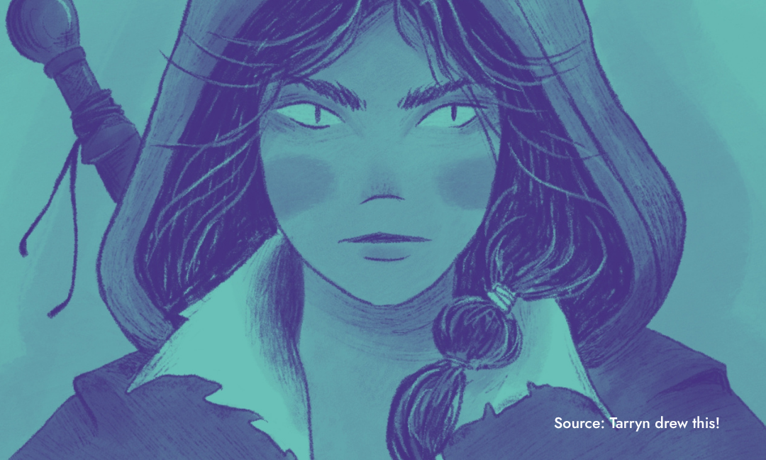 An illustrated image of a explorer character archetype