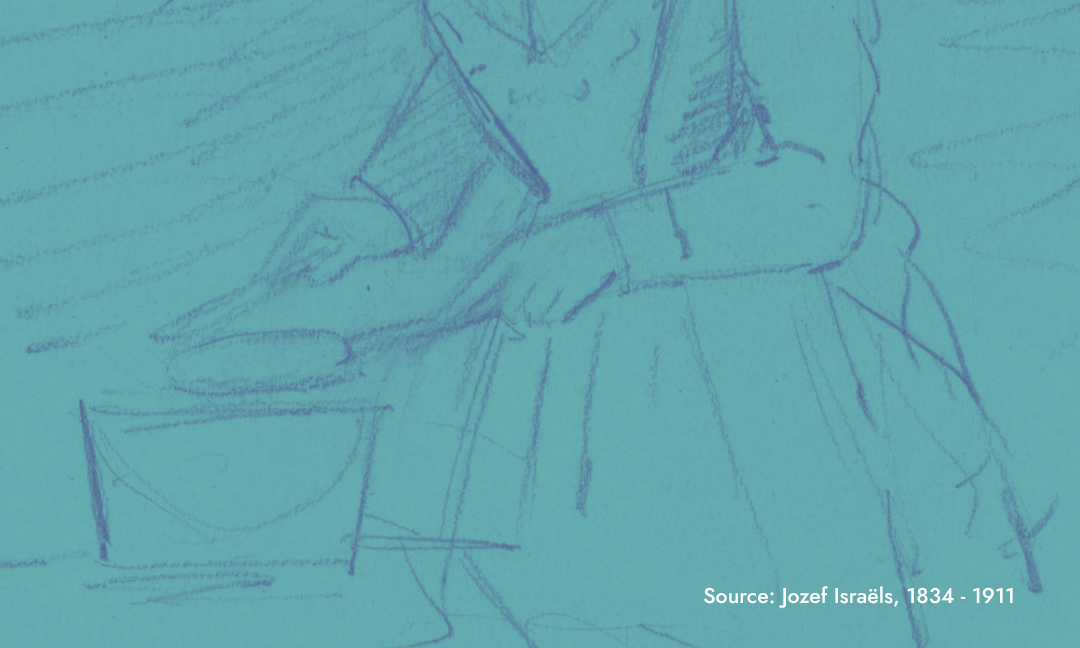 An image of a writer creating a fictional character in a novel
