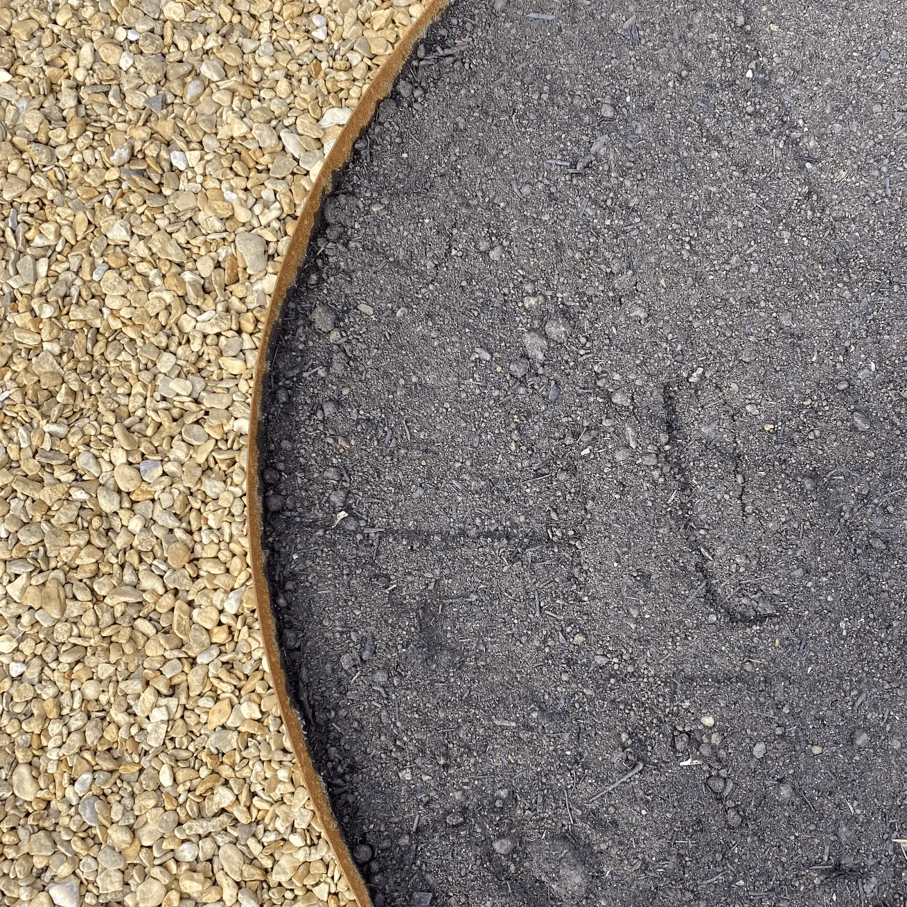 Locally-sourced Cornish slate vegetable beds with corten steel edging