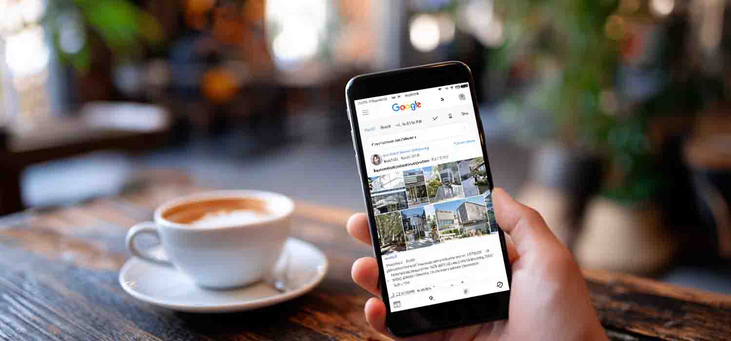 Local business showcasing updated photos on Google Map to improve search visibility