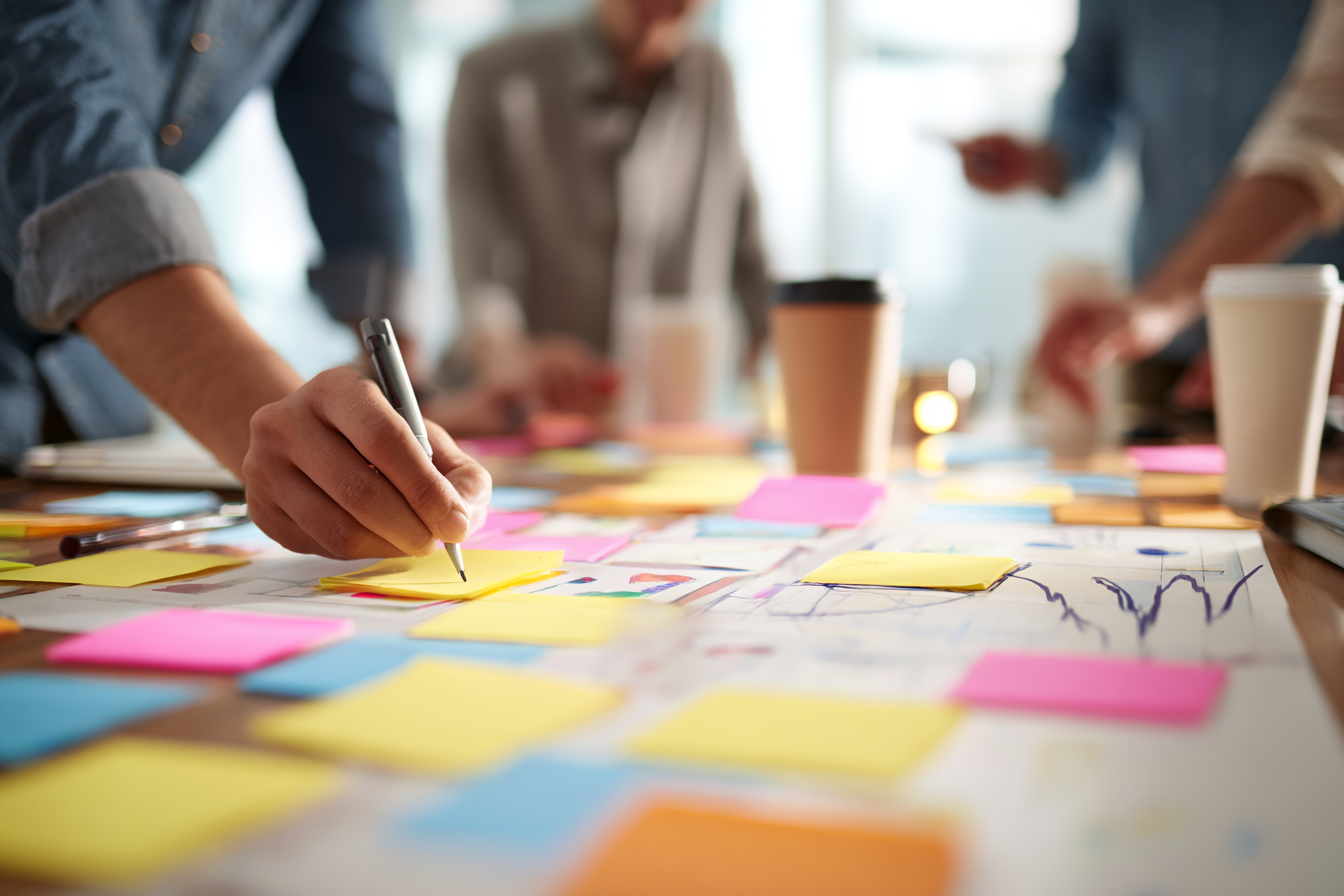 Marketing team planning managed services campaign