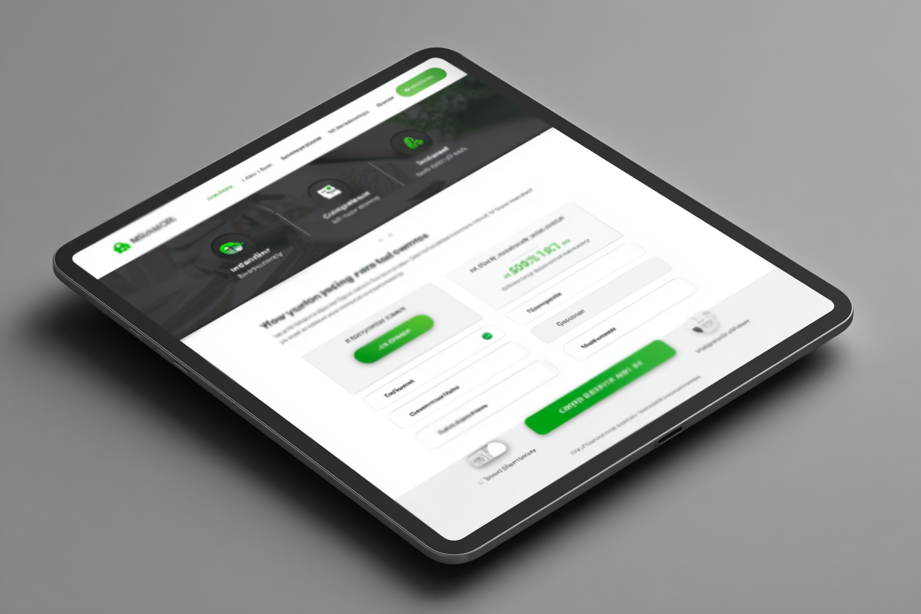 Mobile-optimised lead generation landing page