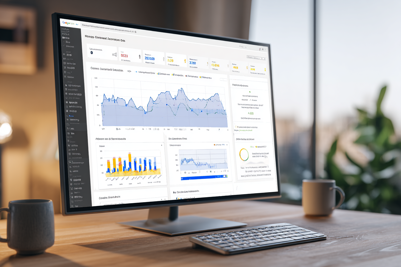 Analytics dashboard showing MSP Google Ads lead tracking and conversions