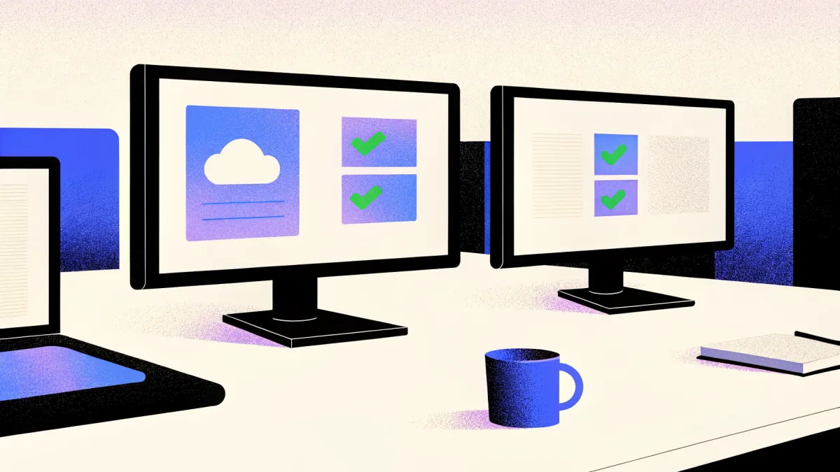 Managed service provider operations center with IT professionals monitoring client networks