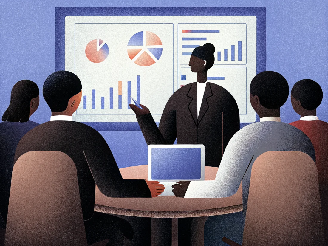 MSP team planning marketing strategy with analytics dashboards