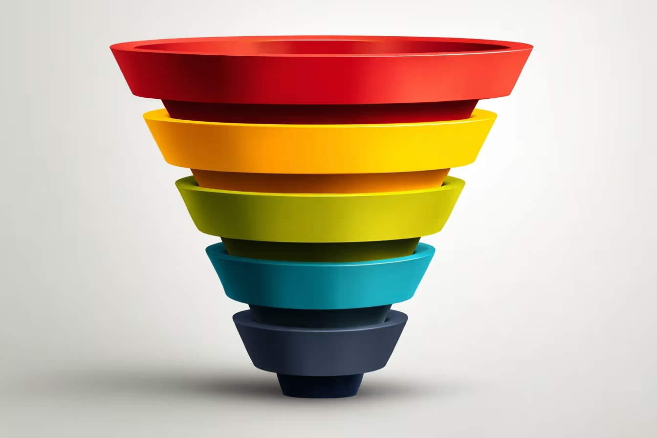 Sales funnel diagram tailored to MSP marketing stages