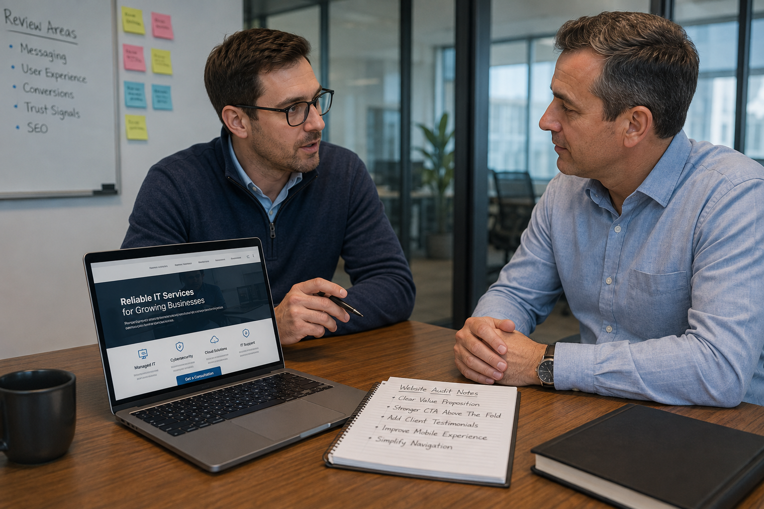 MSP website call-to-action section designed to encourage qualified lead inquiries