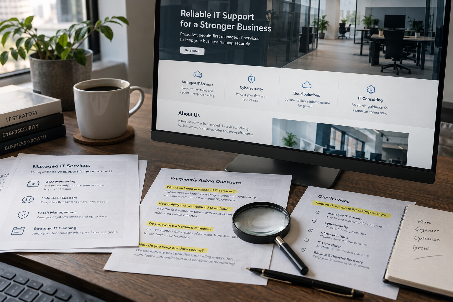 MSP website with service pages designed for generative engine optimization