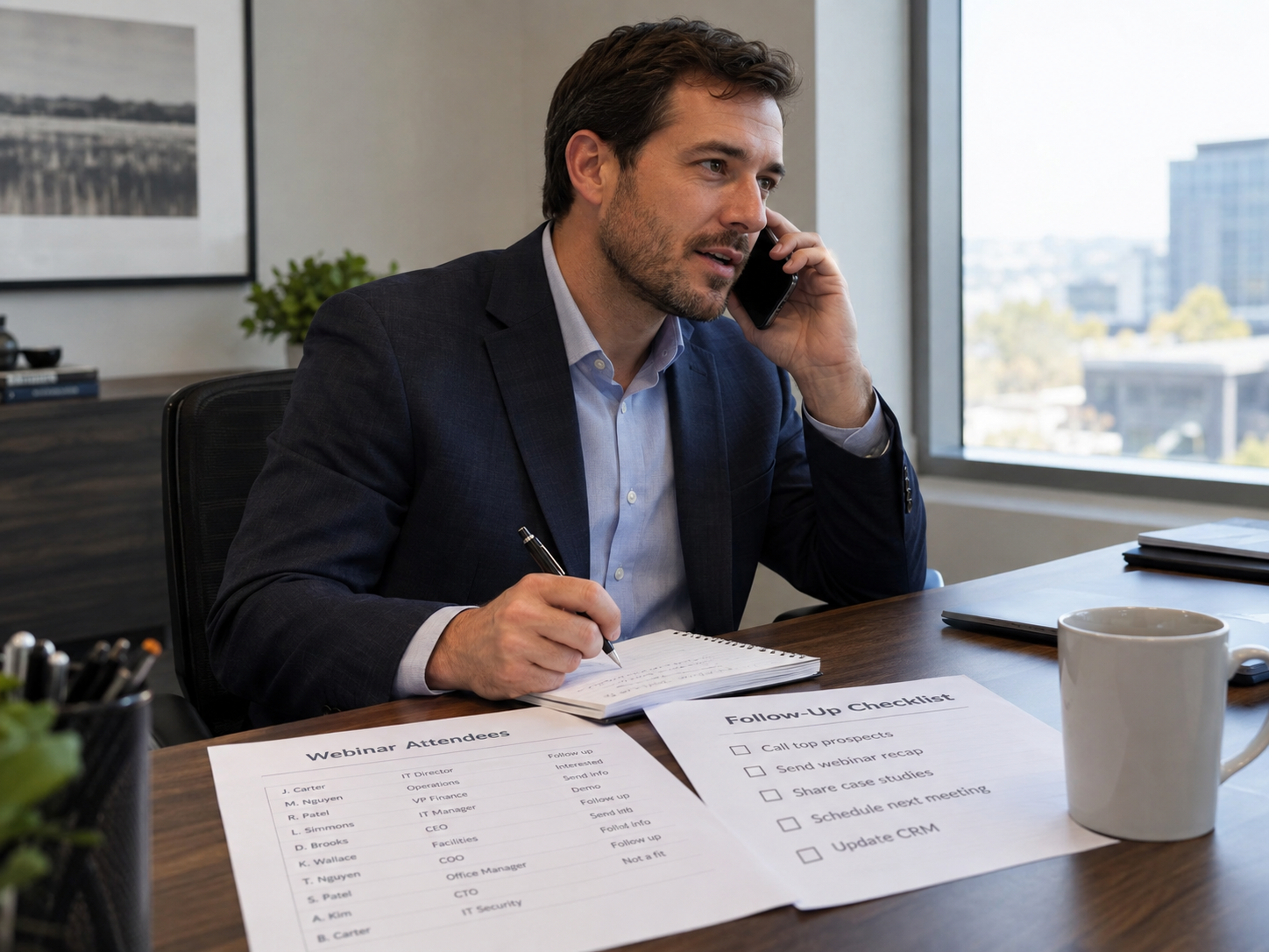 MSP marketer analyzing webinar registrations and sales pipeline results