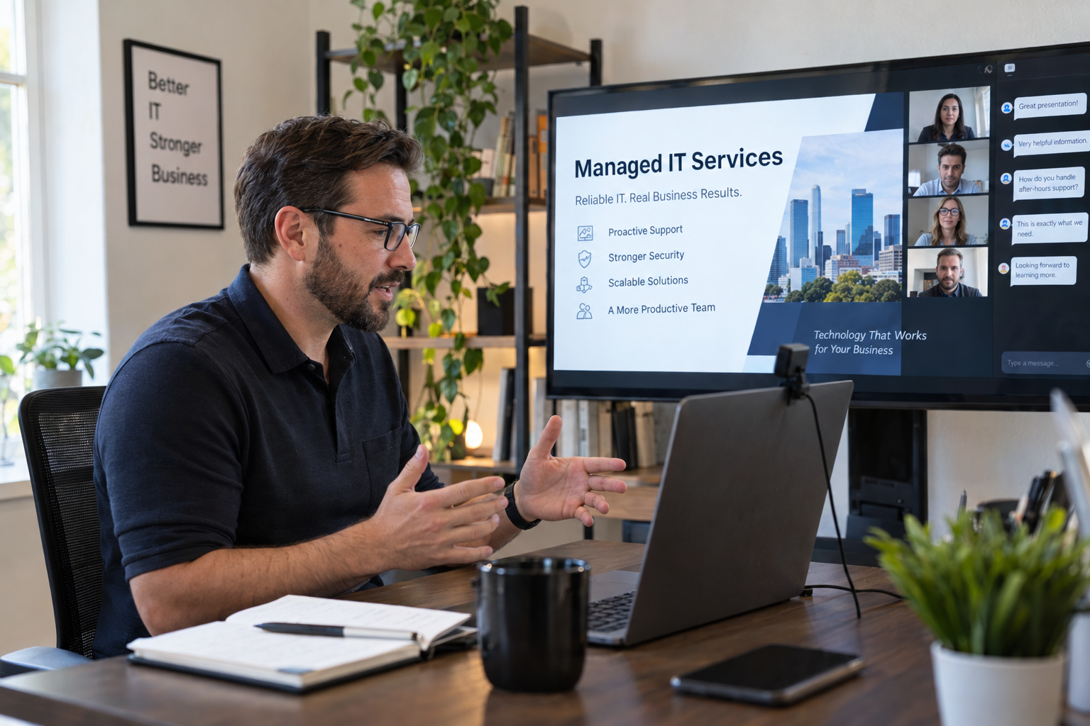  Business professional registering online for an MSP B2B webinar