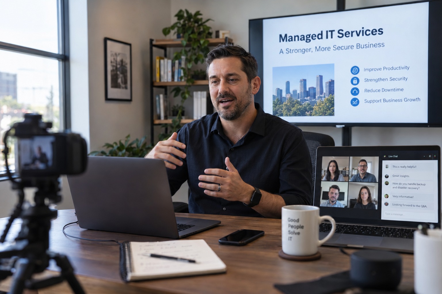 MSP sales team reviewing webinar attendees and follow-up opportunities
