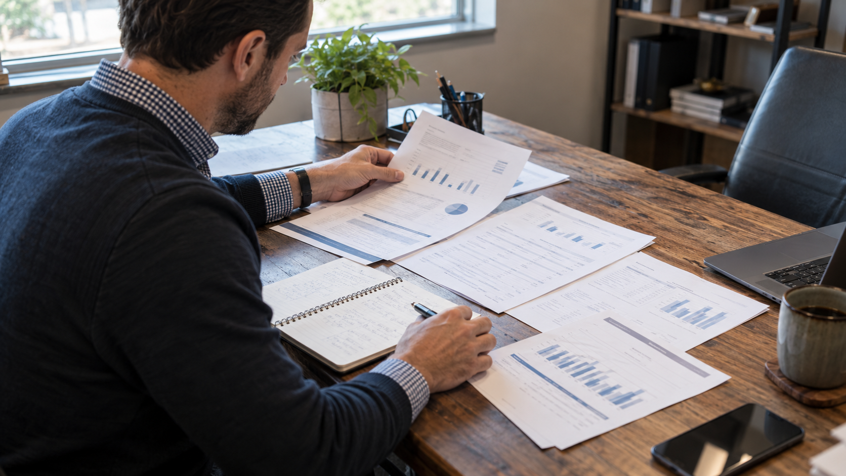"MSP team reviewing a target customer profile and common business IT concerns"