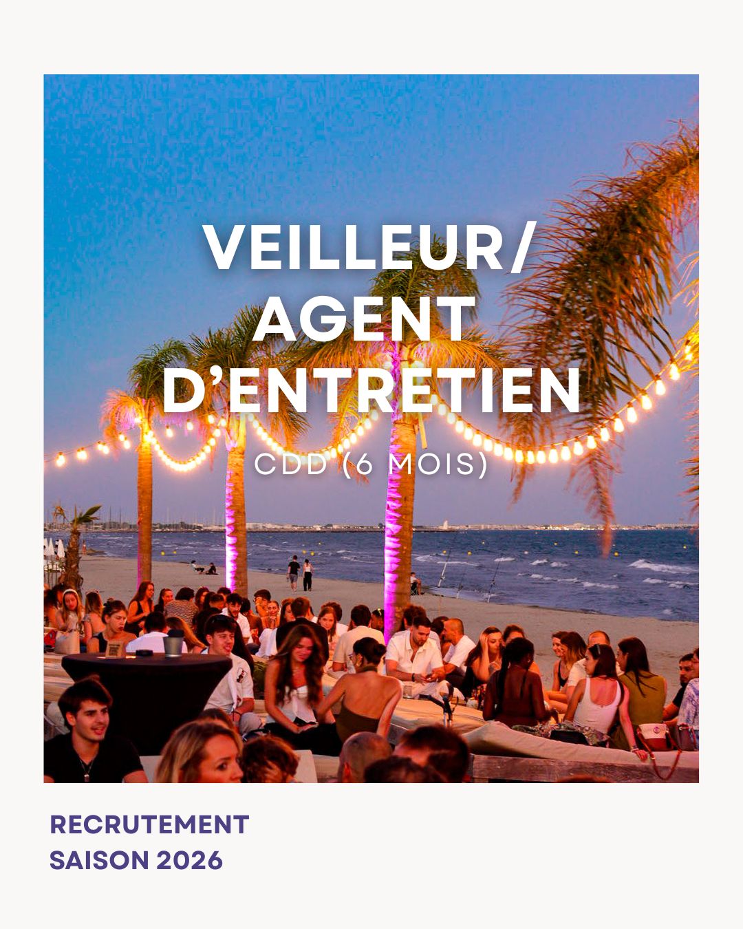 Offre d'emploi plagiste effet mer