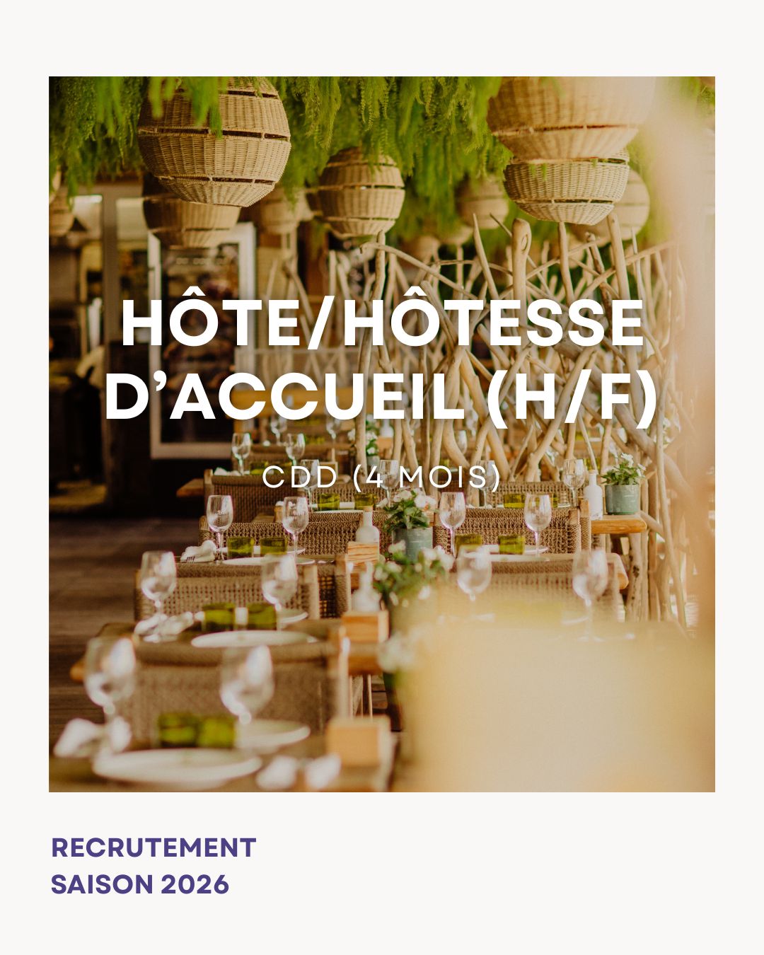 Offre d'emploi plagiste effet mer