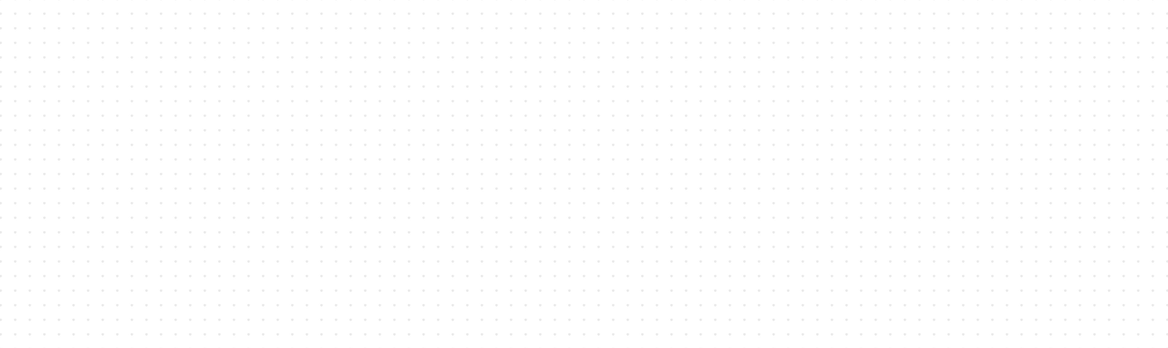 Black background with a grid of evenly spaced small white dots arranged in rows and columns.