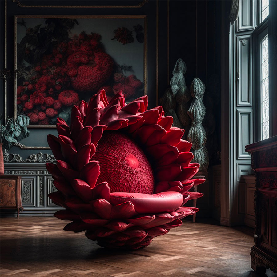 A stunning flower chair