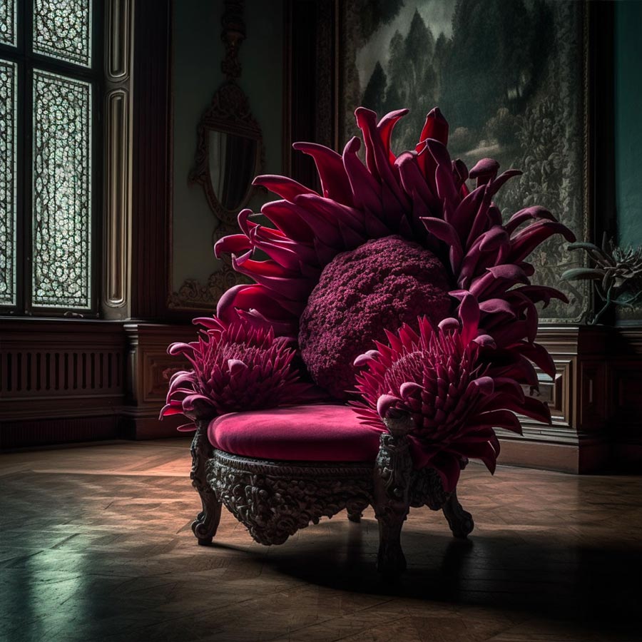 A stunning flower chair