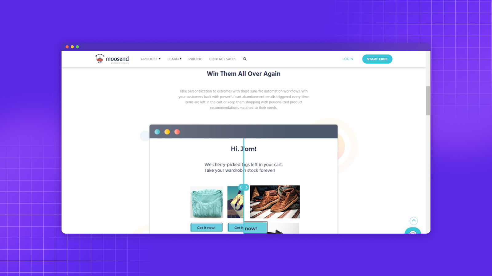 moosend personalized email outreach 