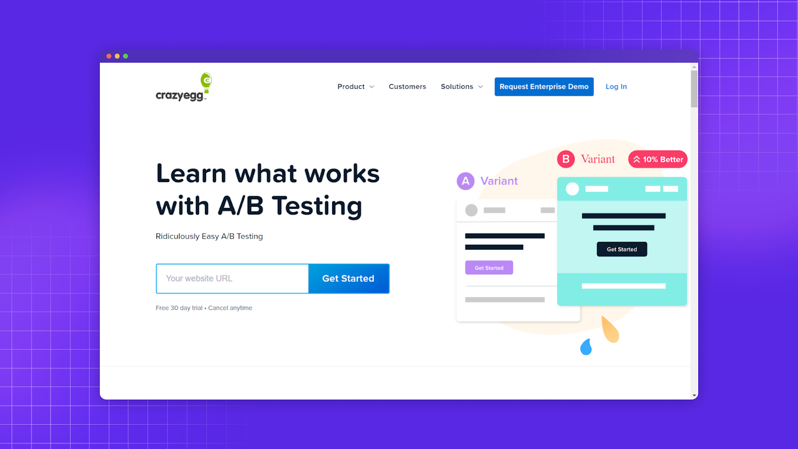 crazyegg a/b test 
