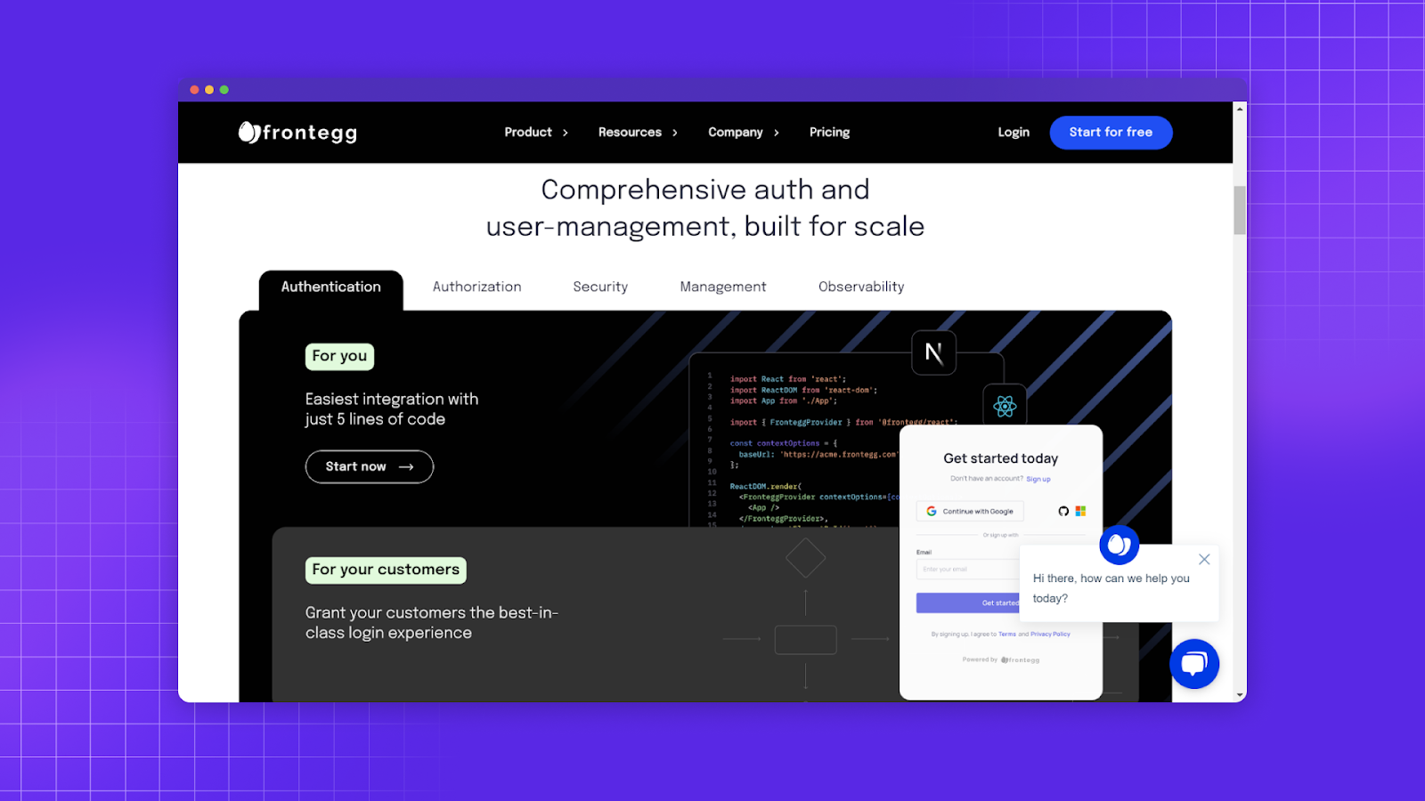 frontegg onboarding tool 