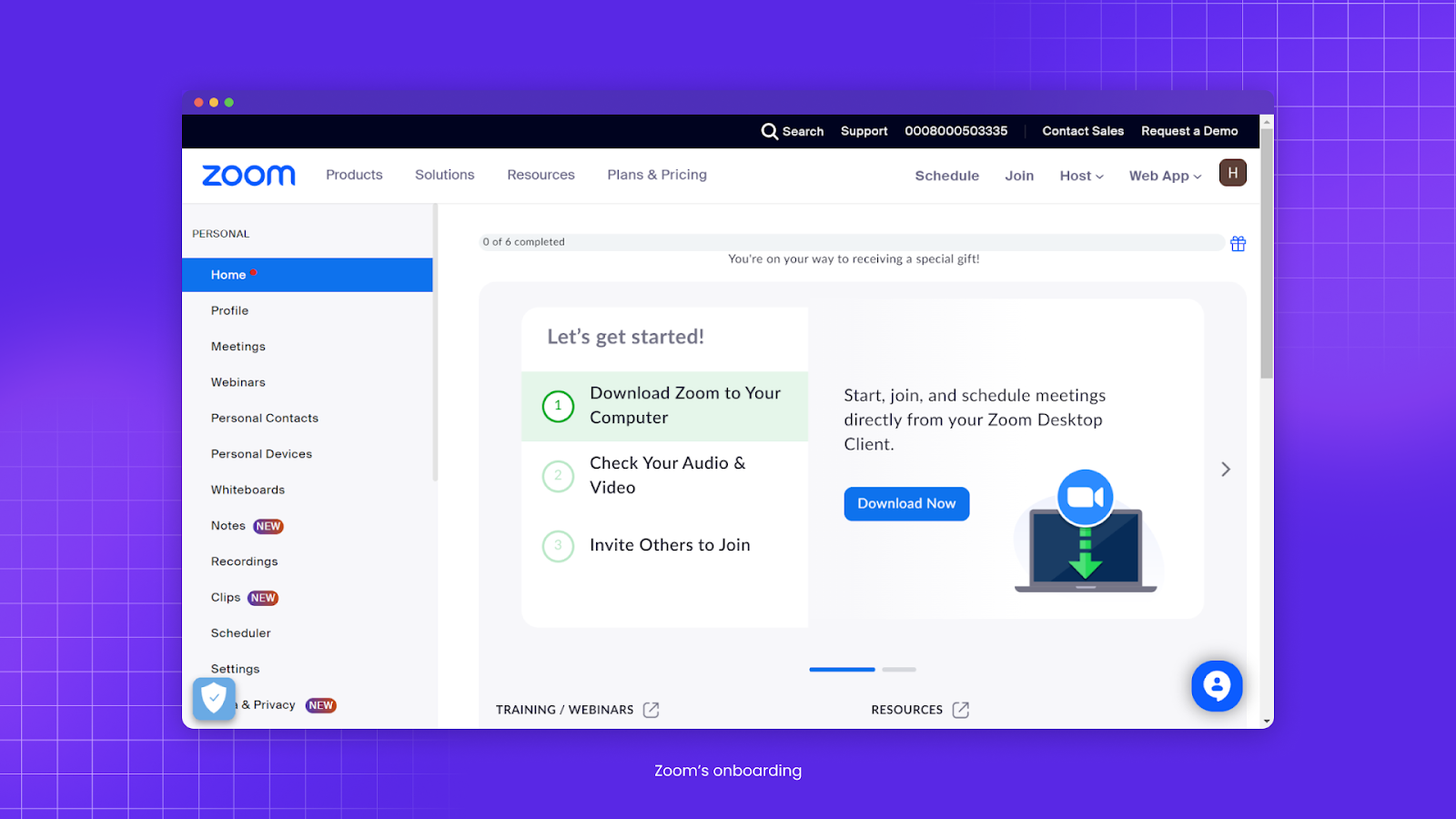 zoom onboarding gift