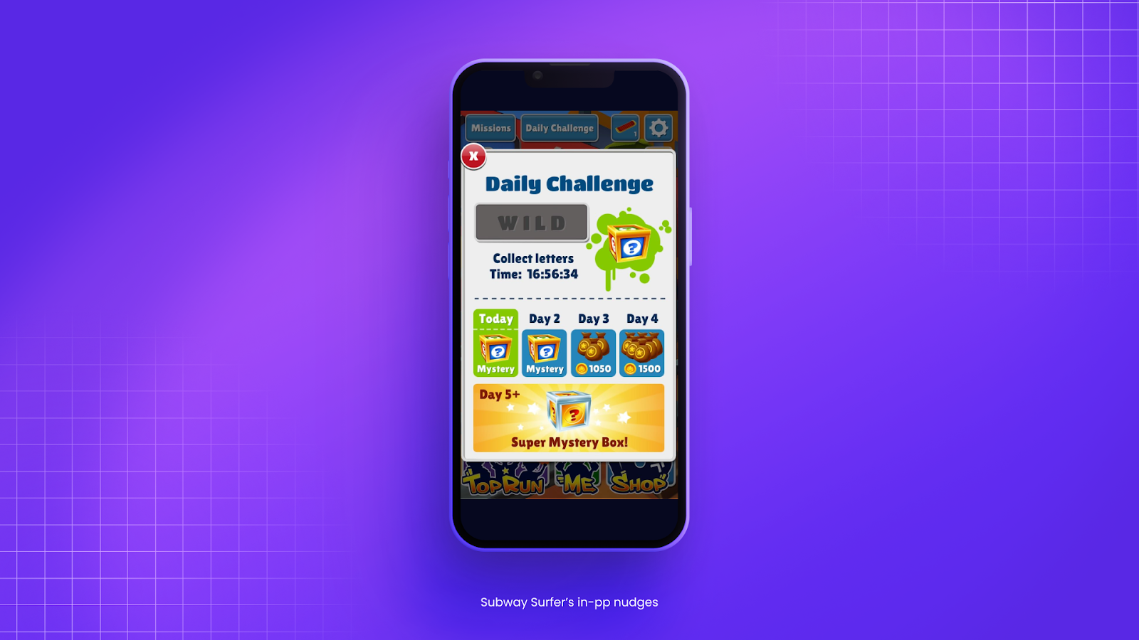 subway surfer in-app message