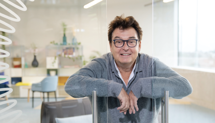 Igor Fisch, CEO of NewBiologix, in the NewBiologix offices